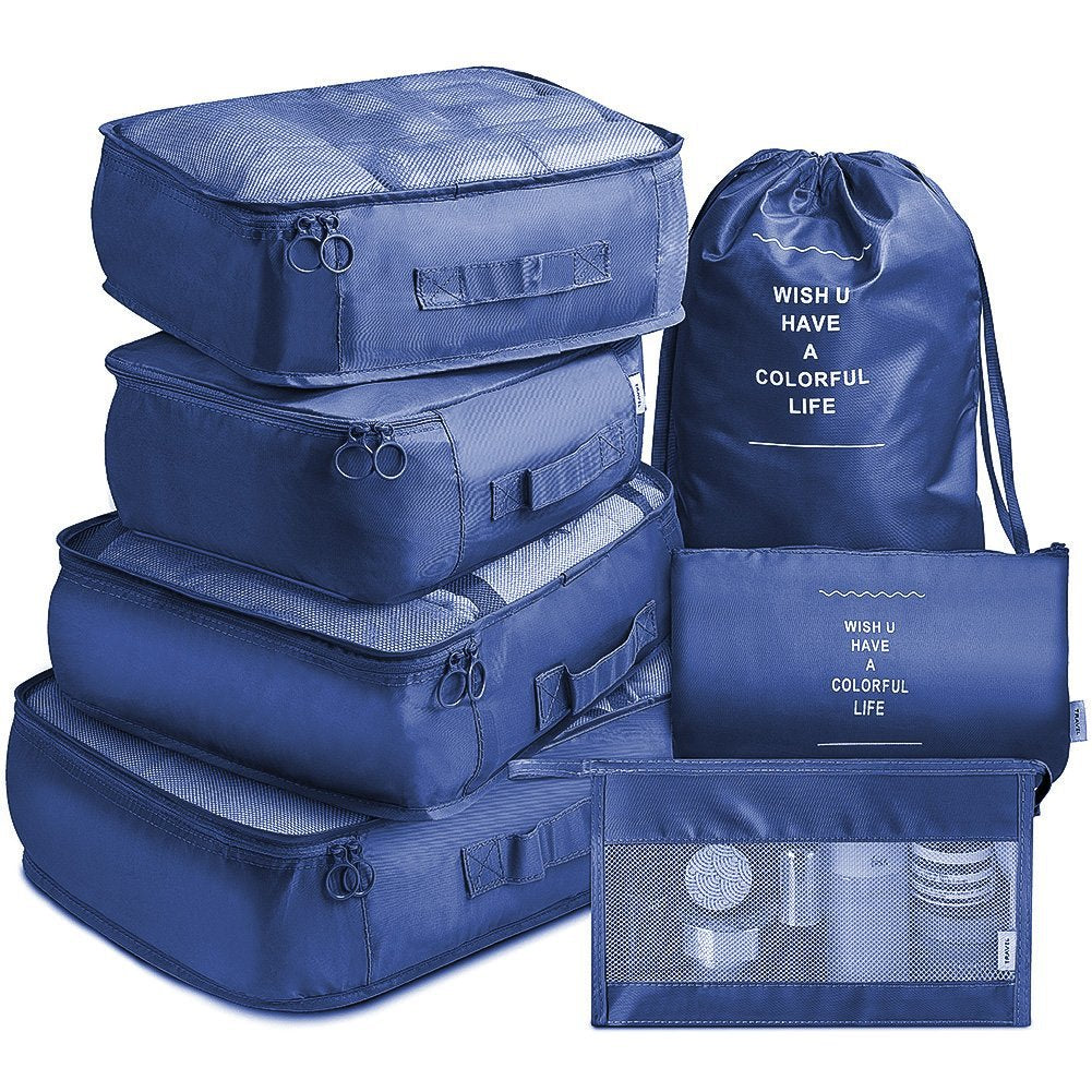 Travel Smart with a Seven-Piece Travel Storage Set  | Organize Your Luggage Storage Bag 7-Piece Set